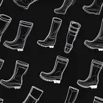 black wellington rain boots image